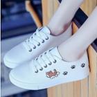 Cat Embroidered Sneakers