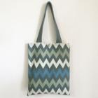 Chevron Canvas Shopper Bag As Shown In Figure - 30cm X 35cm