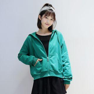 Ribbon Back Zip Hoodie