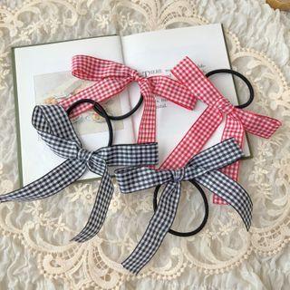Plaid Bow Hair Rope