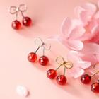 Cherry Bead Sterling Silver Earring