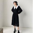 Color-block Lace A-line Dress