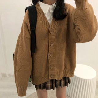 Oversize Cardigan Coffee - One Size
