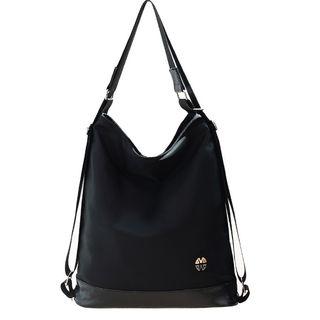 Convertible Nylon Bucket Bag