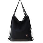 Convertible Nylon Bucket Bag