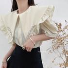 Short-sleeve Doll-collar Blouse / Skort