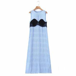 Sleeveless Two-tone Tank Dress