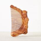 Retro Wooden Hair Comb Light Brown - One Size