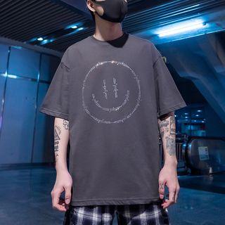 Rhinestone Printed T-shirt