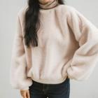 Round-neck Faux-fur Sweatshirt