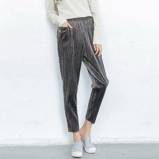Velvet Cropped Pants
