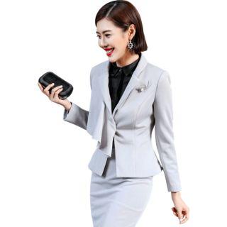 Ruffled Jacket / Shirt / Pencil Skirt / Slim-fit Pants