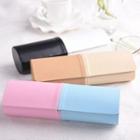 Color-block Faux Leather Eyeglasses Case