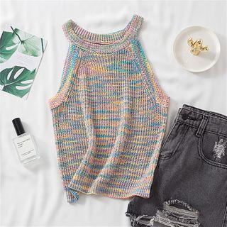 Knit Halter Top As Shown In Figure - One Size