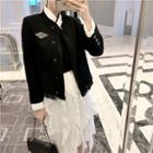 Color-block Jacket / Frilled Skirt