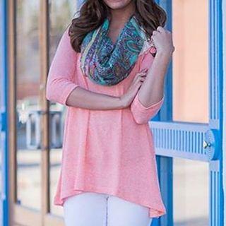 Lace Panel 3/4-sleeve T-shirt