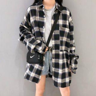 Plaid Shirt 1813 - As Shown In Figure - One Size