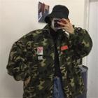 Camouflage Fleece Zip Jacket