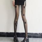 Floral Embroidered Stockings
