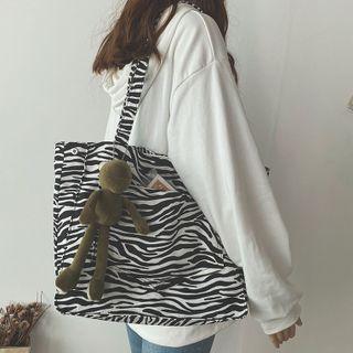 Zebra Canvas Tote Bag
