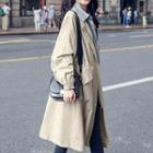 Mock Two-piece Long Trench Coat