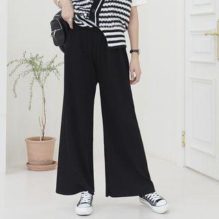 Ribbed Culottes With Sash