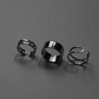 Set Of 3 : Alloy Ring / Open Ring (assorted Designs) 1 Set - Silver - One Size