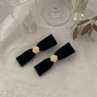 Flower Bow Fabric Hair Clip / Set