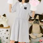 Cat Plaid Short-sleeve A-line Dress