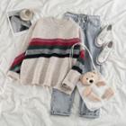 Striped Sweater / Straight Fit Jeans
