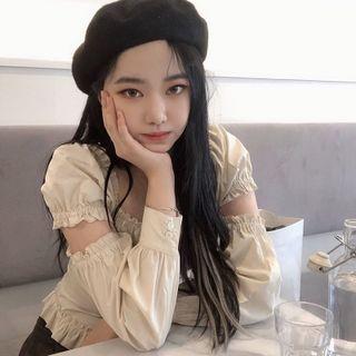 Set: Cap-sleeve Top + Arm Sleeves