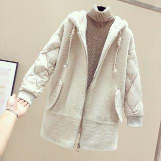 Hooded Padded-sleeve Coat