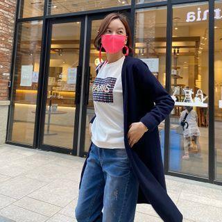 Button-up Long Knit Cardigan