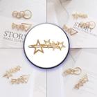 Star Faux Pearl Alloy Hair Clip 31-5136 - Silver - One Size