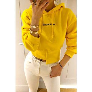 Hooded Asymmetric-hem Sweatshirt