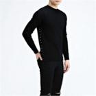 Stud-trim Wool Knit Top