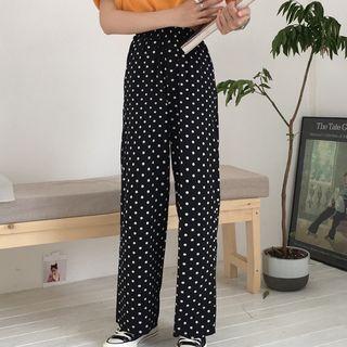 Dotted Straight-fit Pants