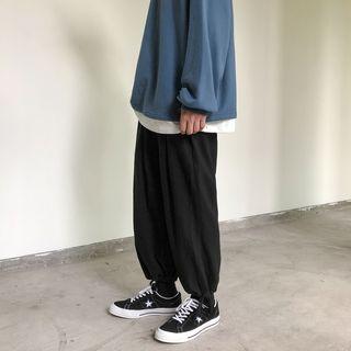 Loose-fit Drawstring-hem Jogger Pants
