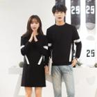 Couple Matching Color Panel Pullover / Pullover Dress