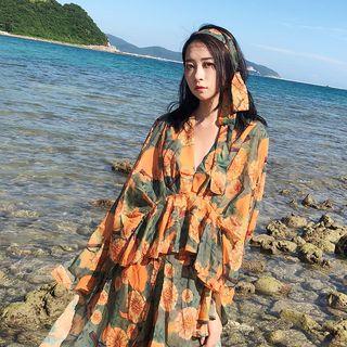 Set: Long-sleeve Print Top + Pants