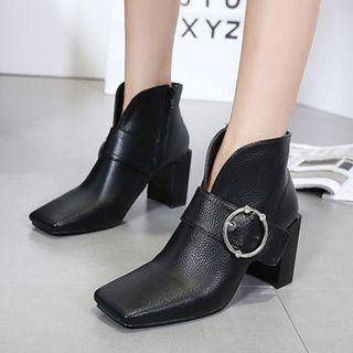 Square Toe Ankle Boots