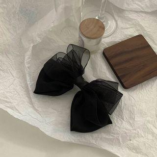 Bow Mesh Fabric Hair Clip