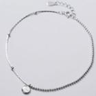 S925 Sterling Silver Lettering Anklet As Shown In Figure - One Size