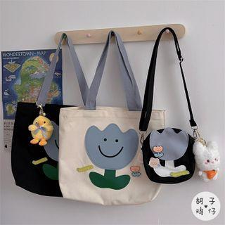 Applique Tote Bag / Crossbody Bag / Bag Charm / Set