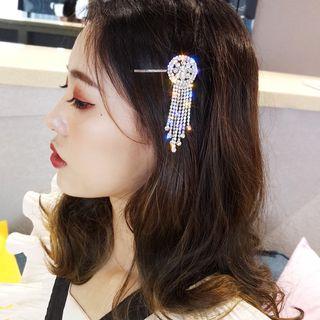 Rhinestone Fringed Hair Pin As Shown In Figure - One Size