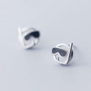 925 Sterling Silver Diver Earring Silver - One Size