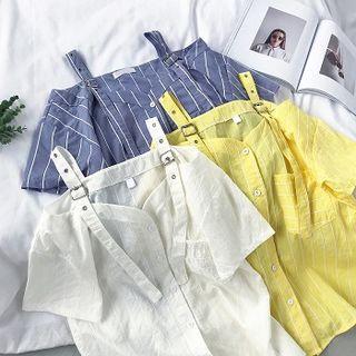 Short-sleeve Cold Shoulder Blouse