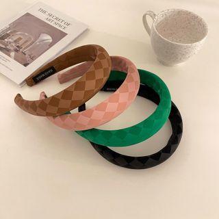 Argyle Faux Leather Headband
