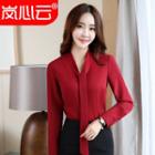 Long-sleeve Blouse / Mini Pencil Skirt