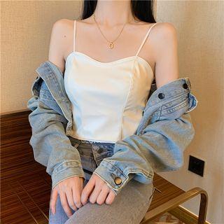 Faux Leather Plain Camisole Top